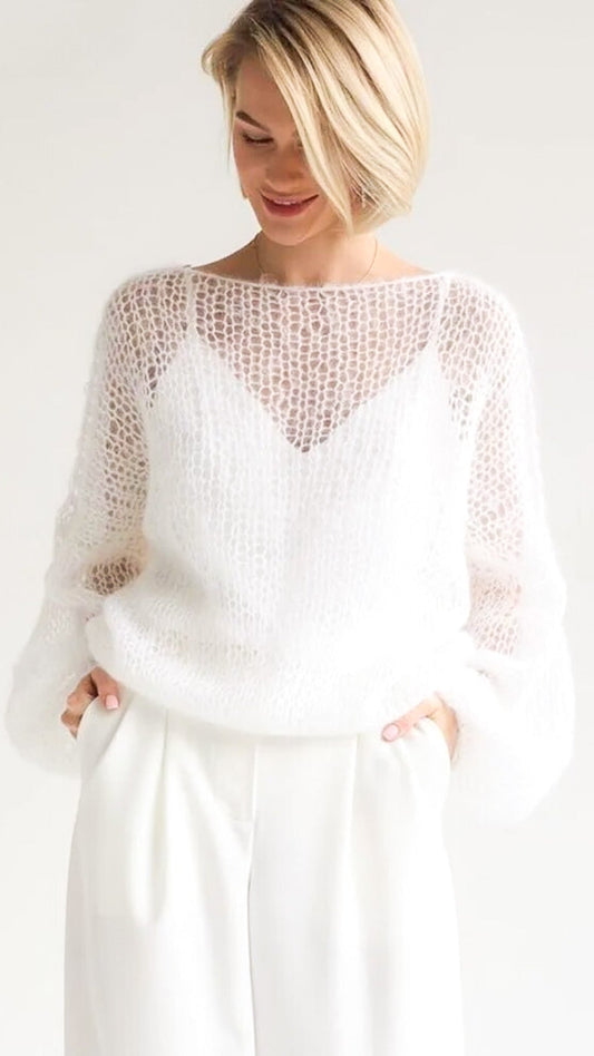 Evelyn Mesh Knitted Pullover