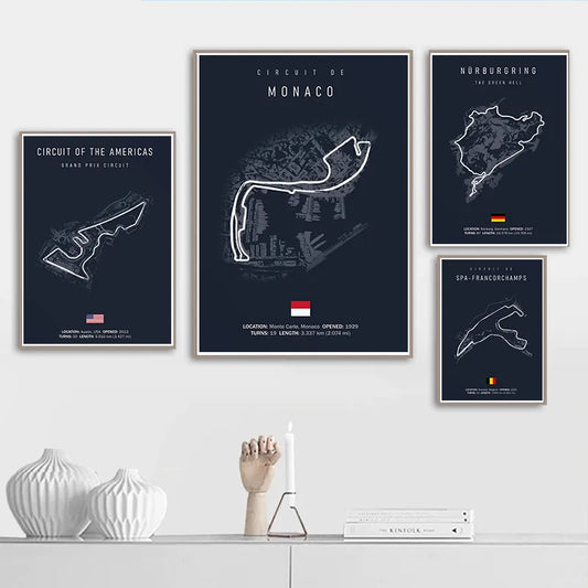 Formula 1 Canvas Art: Race Track Masterpiece